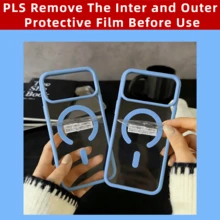 Far-View Blue Magnetic Case For IPhone | Clear Back Case With Magnetic Ring & Shockproof Protective Cover - Far Peak Blue - View 9