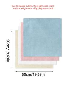 4片浅色十字绣布（粉色/蓝色/白色/米色），手工绣布，50*50厘米，适用于十字绣、刺绣、装饰挂布、陶瓷工艺品 - 仿亞麻布50*50cm - 查看 8