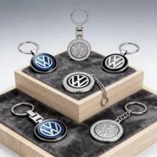 1个金属水钻汽车标志钥匙扣，适用于大众捷达、帕萨特、途观、朗逸、途安、Polo等车型。高端礼品，原厂金属材质，镶嵌水钻，简约情侣款汽车钥匙扣，大众车主必备配件。 - 1PC - 查看 1