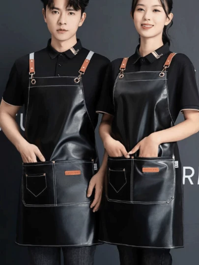 Waitress Apron With Pockets, Disposable Chef Apron Suitable For Waiters And Female Waitstaff, Non-Elastic Fabric, Solid Color, Retro Style, Ideal For Catering Service And Hospitality Industry, Catering Apron | Retro Style Apron | Durable Apron, Waitress Apron, Women's Apron, Men's/Cooking Apron, Fun Apron