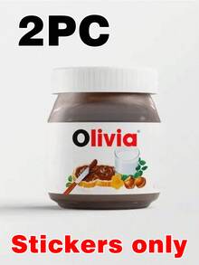 Customized Personalized Hazelnut Spread Label, Fully Customizable Template | DIY Label Printing Version, 1/2/4/8 Pcs Personalized Chocolate Hazelnut Spread Vinyl Stickers, Fun & Unique Hazelnut Gift, Birthday & Anniversary - Multicolor - View 28