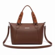 KS Karla Samenho cosmetics and accessories KS Berlin Women's Shoulder Tote Bag With Large Crossbody Strap - 咖啡棕 - 查看 5