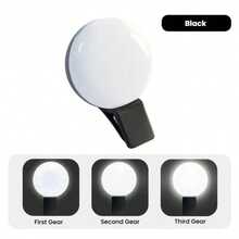 迷你小型Q手机补光灯，LED自拍灯，直播美颜灯，兼容所有手机型号，内置150mAh可充电锂电池。 - 彩色 - 查看 10