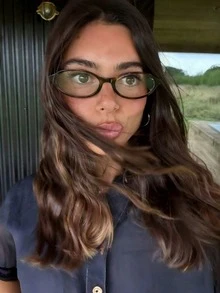 一副女士时尚椭圆形眼镜 - 复古透明设计，完美展现学院风范，视野清晰 - 豹紋 - 查看 1