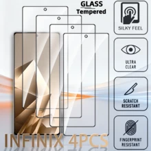 4pcs Screen Protector, Compatible With And Other Models, High-Definition Tempered Glass Film, 9H Hardness, Compatible With Phone Cases, Easy To Install, Scratch-Resistant, Bubble-Free, Full Coverage. - Clear - View 130