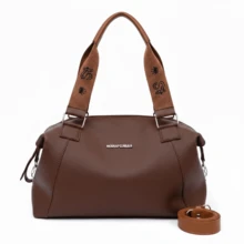KS Karla Samenho cosmetics and accessories KS Berlin Women's Shoulder Tote Bag With Large Crossbody Strap - 咖啡棕 - 查看 4