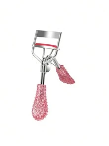 1 pieza Rizador de pestañas semi-transparente con mango de plástico con brillo, con/sin peine, asistente para rizar pestañas, con pinza con puntos en relieve, almohadilla de goma suave, herramienta de maquillaje, regalo lindo - Multicolor - Ver 14