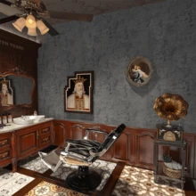 1 Roll, Dark Gray Concrete Peel And Stick Wallpaper, Waterproof Oil-Proof Heat Resistant PVC Self-Adhesive Wallpaper, Removable Wallpaper For Kitchen, Bedroom, Living Room, Countertop, Furniture - Dark Gray - View 3