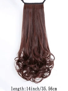 Synthetic Extensions Headband Ponytail Wig, Women's Short Curly Hair, Ponytail Style, Big Wave Short Wig, Ponytail, Short Ponytail - Multicolor - View 23