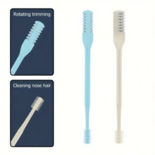 2pcs Double Sided Knife Nose Hair Trimmer With Storage Box Manual Portable Nose Hair Removal Razor Kit For Men And Women Washable 360 Degree Rotating Nose Hair Groomer Barber Salon Travel Essentials - 查看 7
