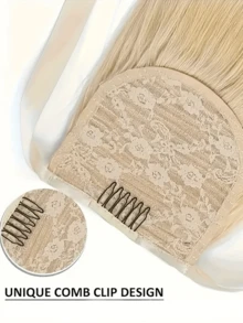 直发夹式真人发接发片 8 片/套 双层缝制直发接发片 18-26 英寸 适合所有种族女性佩戴 - 彩色 - 查看 9