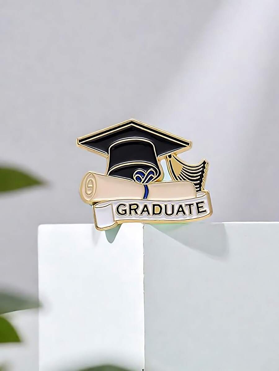 3枚2026毕业季创意纪念胸针,学生毕业帽合金徽章,百搭服饰帽饰,适合毕业典礼礼物,毕业活动批发礼品,经济实惠的金属胸针,毕业庆典之选,可赠送同学、朋友、爱人 - A - 查看 1