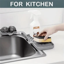 Khay đựng xà phòng bằng silicon, khay thoát nước xà phòng dốc, khay bồn rửa không cần khoan lỗ, không đọng nước, phụ kiện nhà bếp, phụ kiện phòng tắm. - Nhiều màu - Xem 10