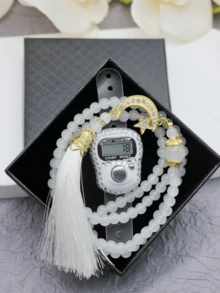 6色闪亮水晶指环计数新月形念珠手链套装，附赠礼盒，适合祈祷和冥想 - 星月禮盒 - 查看 10