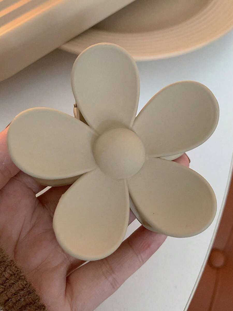 1件装花卉沙滩度假发饰，适合日常佩戴，优雅爪夹，夏季沙滩发夹，度假花朵发夹，假日，旅行，节日，派对