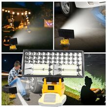 8-Inch/22.5cm Handheld Cordless LED Work Light (Battery Not Included), Only Works With DCB 205 Lithium Batteries, Emergency Floodlight And Flashlight, With Dual USB Ports, Ultra-High Brightness, Portable Handheld Light, An Essential LED Light For Outdoor Camping, Travel, And Fieldwork, Compatible With Smartphones/Tablets, 22W Power, 9000 Lumens Brightness, 6500k Color Temperature, 120°-140° Rotation Angle, A Super Practical Outdoor Work Light, A Great Gift For Family Gatherings. - 8吋/22.5公分手持式無線LED工作燈 - 查看 4