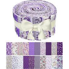 40 Rolls 2.56" X 19.7" Purple Jelly Roll Fabric, Suitable For Sewing, Quilting, Carpets And Other Crafts - Colorful - View 2