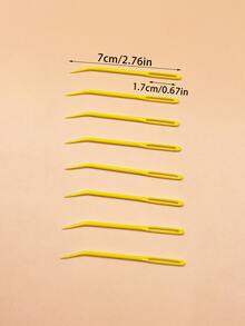 8pcs Curved Sewing Needles, Curved Design For Easy Front-Facing Operation, Hidden Stitching, Efficient. Large Eye Easily Threads Various Thick Yarns, Multi-Color For Convenient Storage, Suitable For Knitting, Fabric Crafts - Plastic Bend Needle - View 10