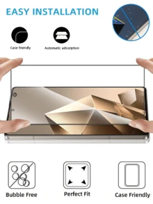 4pcs Screen Protector, Compatible With And Other Models, High-Definition Tempered Glass Film, 9H Hardness, Compatible With Phone Cases, Easy To Install, Scratch-Resistant, Bubble-Free, Full Coverage. - Clear - View 8