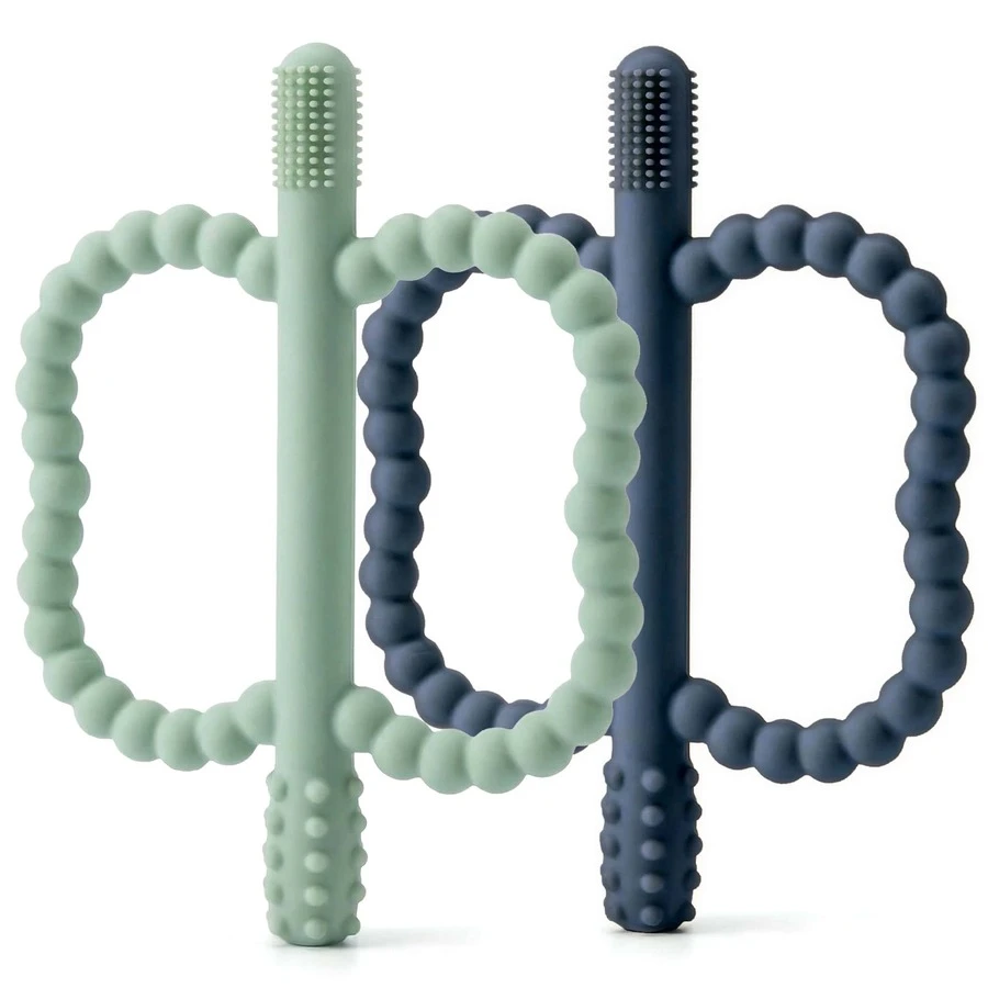 Đồ chơi gặm nướt cho bé 3-6 tháng, que gặm nướt cho bé 6-12 tháng, đồ chơi silicon hình tròn hoạt hình mềm mại, đồ chơi nhai giúp giảm đau nướu cho trẻ sơ sinh. - Nhiều màu - Xem 1