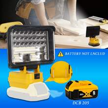 Outdoor Wireless LED Work Light (Battery Not Included, Light Fixture Only), 6-Inch Outdoor Ambient Light, DCB 205 Lithium Battery Compatible Only, High-Brightness Emergency Floodlight, With Dual USB Ports And Two-Level Brightness Adjustment, Portable Handheld Light, Compatible With Smartphones/Tablets, An Essential Choice For Outdoor Adventurers, Car Accessory Enthusiasts, And As A Gift. - Đèn làm việc LED không dây ngoài trời - Xem 7