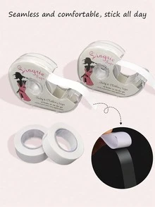 1 Roll Double-Sided Waterproof Adhesive Tape, Full-Day Strong Fixation, Transparent Invisible Design, Suitable For Chest And Collar Clothing To Prevent Wardrobe Malfunction - Multicolor - View 1