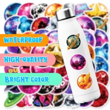 50张成人迪斯科球贴纸，充满活力的复古派对装饰，适用于70、80、90年代主题活动，防水乙烯基贴纸，可用于笔记本电脑、水瓶、滑板、行李箱、派对礼品、单身派对、音乐节、夜店装饰、DIY手工项目以及复古美学爱好者，采用闪亮的镜面球设计，色彩大胆，包括粉色、蓝色、金色和紫色。 - 彩色 - 查看 7