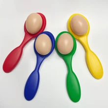 1 Set Juego de Carreras de Equilibrio de Huevo de Pascua con Cucharas - Multicolor - Ver 4