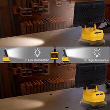 Outdoor Wireless LED Work Light (Battery Not Included, Light Fixture Only), 6-Inch Outdoor Ambient Light, DCB 205 Lithium Battery Compatible Only, High-Brightness Emergency Floodlight, With Dual USB Ports And Two-Level Brightness Adjustment, Portable Handheld Light, Compatible With Smartphones/Tablets, An Essential Choice For Outdoor Adventurers, Car Accessory Enthusiasts, And As A Gift. - Đèn làm việc LED không dây ngoài trời - Xem 3