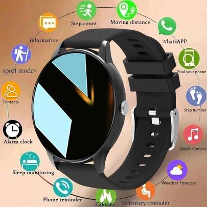 1.65" Touchscreen Smart Watch With Call Reminder, Message Control, Multi-Sport Modes, Music Control, Camera Control And More Functions. Suitable As Gift For Valentine's Day, Christmas, New Year, Birthday For Friends, Family And Lovers. Compatible With Android And IOS.