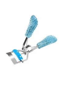 1 pieza Rizador de pestañas semi-transparente con mango de plástico con brillo, con/sin peine, asistente para rizar pestañas, con pinza con puntos en relieve, almohadilla de goma suave, herramienta de maquillaje, regalo lindo - Multicolor - Ver 13