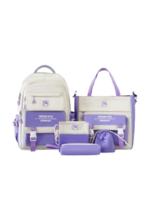 New Arrival 5-Piece Set Large Capacity Backpack, Fashionable Outdoor Travel Bag - Multicolor - View 10