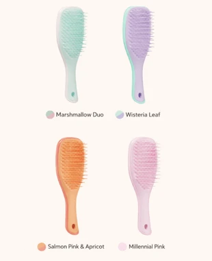Tangle Teezer ミニ ウェットデタングリング ヘアブラシ（4タイプ）｜軽量 スカルプケア ヘアスタイリングブラシ - ミントブルー - チェックする 3