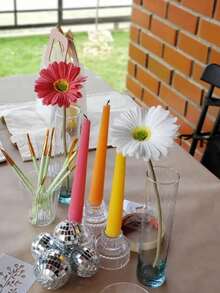 5/3 Stück künstliche afrikanische Gänseblümchen, künstliche afrikanische Gänseblümchen Seidenblumen, künstliche afrikanische Gänseblümchen Fake Sonnenblumen, Großpackung Fake Blumen Bouquet für Brautstrauß, Party, Heim-Dekoration, Küchenvase, Gartenbau, Herbst-Dekoration - mehrfarbig - Übersicht 5