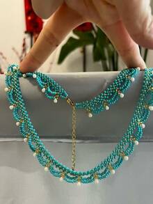 Bohemian Style Handmade Beaded Woven Women's Necklace, Retro Elegant Women's Necklace, Suitable For Party, Wedding And Casual Wear - Necklace - View 16