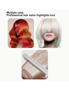 1把专业沙龙美发梳，黑色多功能挑染梳，防静电造型梳 - 彩色 - 查看 2