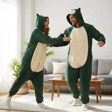 pokemon Adult  Hooded Kigurumi Pajama Suit - 綠色 - 查看 5