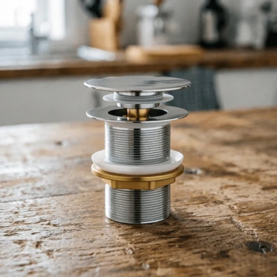 Wall Drain For Sinks And Washbasins: Stainless Steel Drain Pipe With S Or P Elbow And Odor-Proof Fittings.