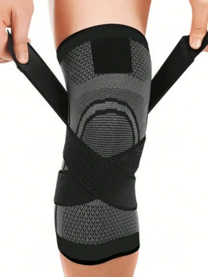 1pc S/M/L/XL Outdoor Sports Knee Pads, Unisex Compression Elastic Sports Knee Support, Basketball Volleyball Fitness Equipment, Gym Accessories, Knee Brace Support