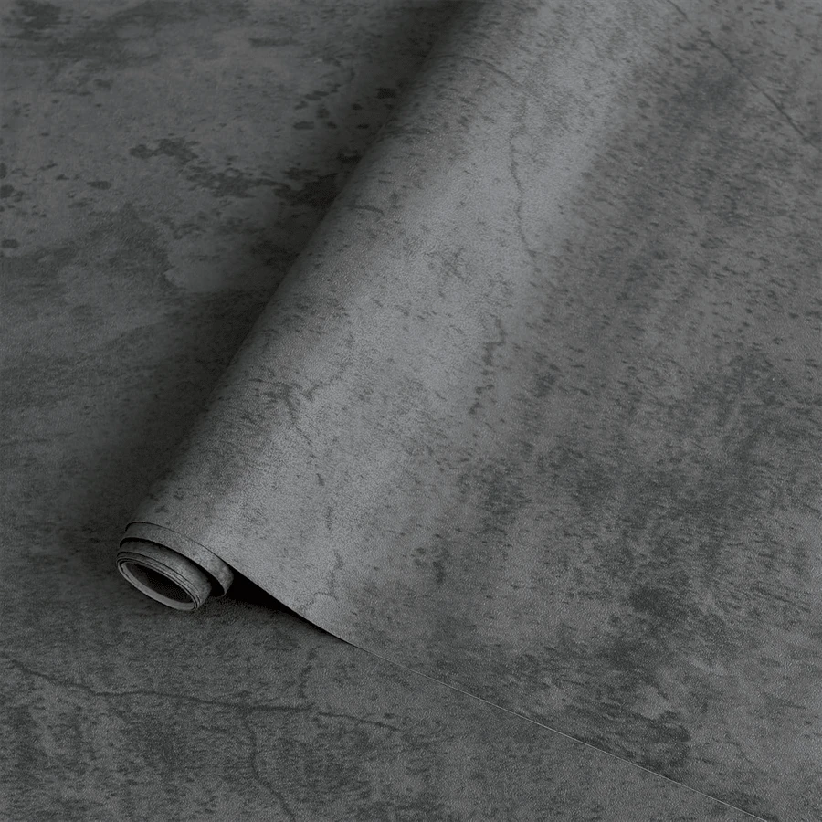 1 Roll, Dark Gray Concrete Peel And Stick Wallpaper, Waterproof Oil-Proof Heat Resistant PVC Self-Adhesive Wallpaper, Removable Wallpaper For Kitchen, Bedroom, Living Room, Countertop, Furniture