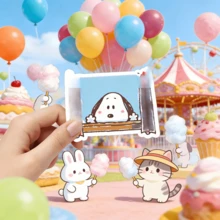 SNOOPY 60张涂鸦贴纸，适用于装饰手机壳、行李箱、台式电脑等。是文具、杯子、手机壳、礼品的理想之选，也是送给男孩女孩的最佳贴纸玩具礼物，适用于返校季、生日、节日和其他场合。 - 彩色 - 查看 6
