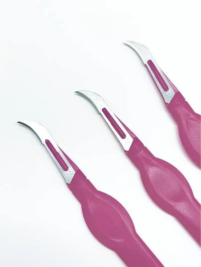 [1/3 piezas] Descosedor en forma de hoz de color fucsia, descosedor de estilo pico de pato afilado, mango ergonómico antideslizante, herramienta de costura portátil adecuada para principiantes de costura, sastres, entusiastas del bordado, se puede usar para reparación de ropa, eliminación de costuras, modificación de bordados, manualidades de costura DIY
