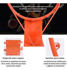 45 Cm Aro De Baloncesto De Pared Canasta De Baloncesto - Rojo - Ver 4