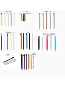 5支随机颜色触控笔，兼容2DS/DSi/3DS XL/DS Lite/3DS/New 2DS XL/WiiU/New 3DS XL游戏机，节日送礼佳品 - 查看 2