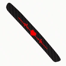 Heart-Shaped Heartbeat Pattern Brake Light Sticker, Electrocardiogram Tail Light Sticker, 3D Carbon Fiber Matte Finish, Adds Eye-Catching Safety Markings To Vehicles - A - View 12