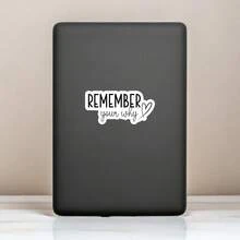 1PC Remember Your Why Motivational Sticker – Inspirational Vinyl Decal | Uplifting Positive Quote For Laptops, Water Bottles & Journals - Multicolor - View 11