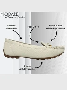 Modare Women's Loafer With Bunion Support, Ultra Comfort, Orthopedic - Cream Holes - View 2