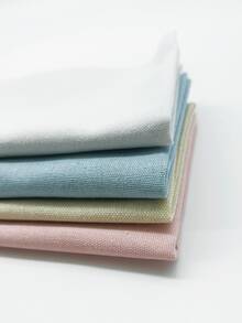 4片浅色十字绣布（粉色/蓝色/白色/米色），手工绣布，50*50厘米，适用于十字绣、刺绣、装饰挂布、陶瓷工艺品 - 仿亞麻布50*50cm - 查看 3