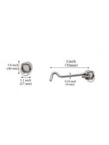 1 chiếc khóa cửa chuồng bằng thép không gỉ cao cấp 3/4/8 inch - Chốt cửa chịu lực, chốt cửa kiểu móc, khóa cửa trượt, thích hợp cho phòng ngủ, cửa sổ ngoài trời, tủ, phòng tắm - Bền, chống ăn mòn, dễ lắp đặt. - Nhiều màu - Xem 16