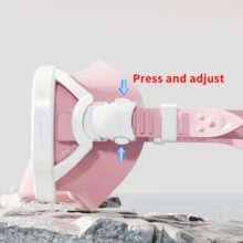 Máscara de buceo de marco grande para adultos, lente de vidrio templado impermeable y de alta definición, máscara de buceo de silicona líquida suave, equipo de natación y buceo para exteriores - Rosa - Ver 2